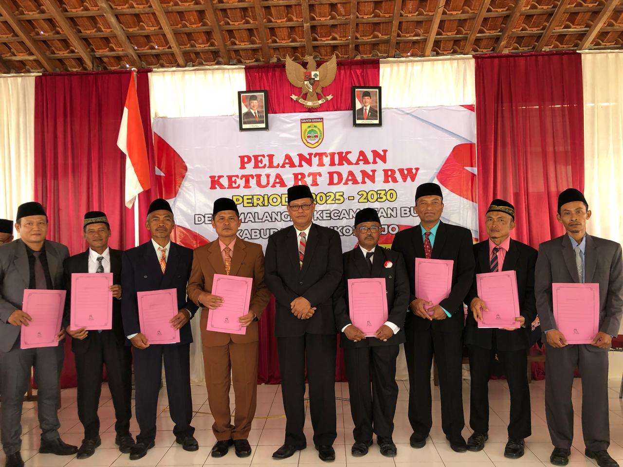 Pelantikan Ketua RT dan Ketua RW Desa Malangan Kecamatan Bulu Masa Bakti Tahun 2025-2030