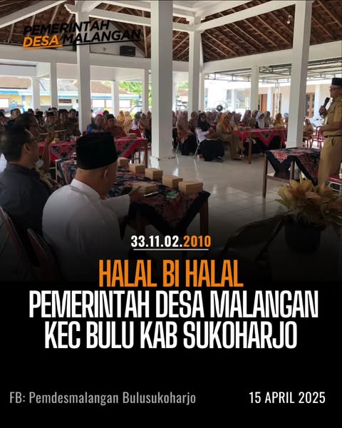 Halal Bi Halal Pemerintah Desa Malangan Kec Bulu Kab Sukoharjo